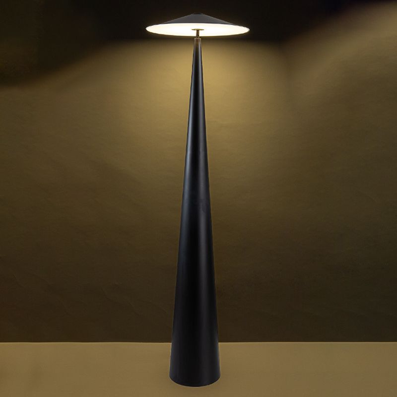 Salgado lampadar modern cu Formă de Farfurie din metal, negru