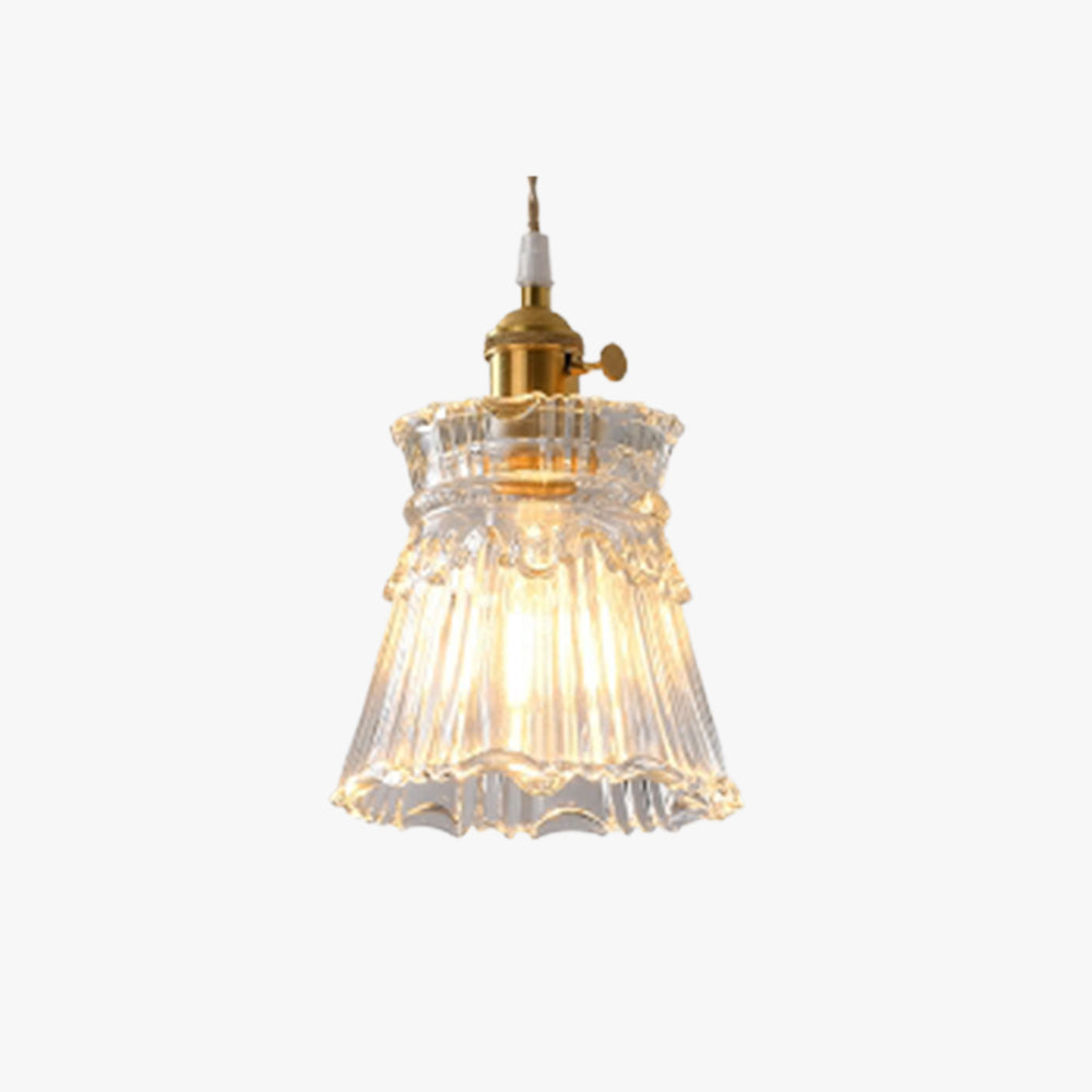 Valentina lampă suspendată Art Deco din alamă și sticlă, 7 stiluri