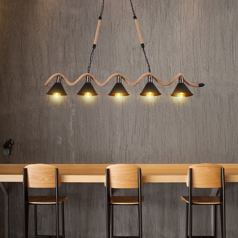 Epoch Vintage LED negru lampă suspendată metal Sufragerie/Cafeneală, pentru cafenea
