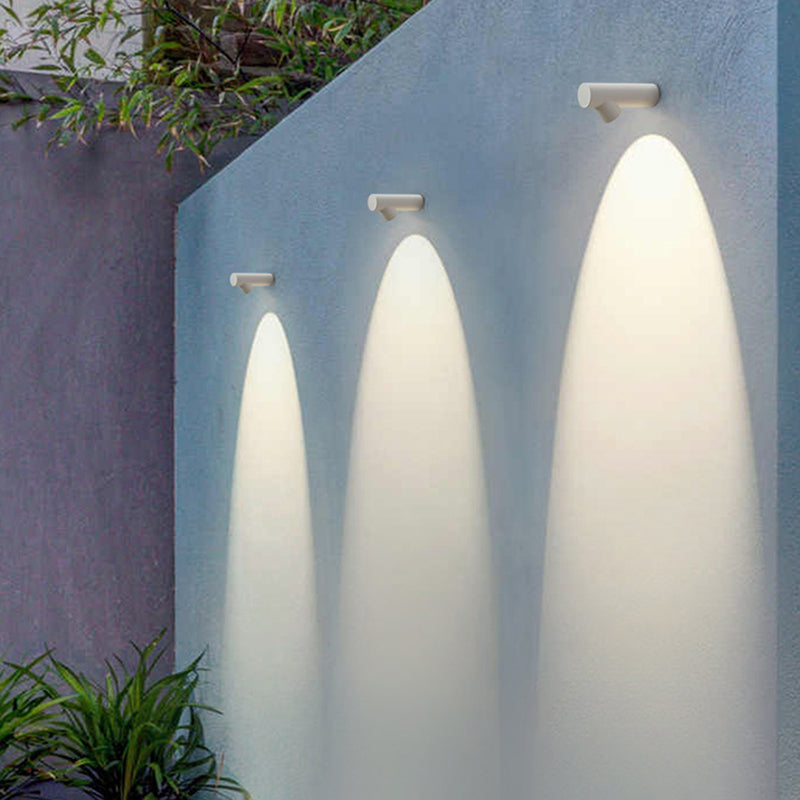 Ray modern Waterproof Outdoor Wall Lighting, alb & negru
