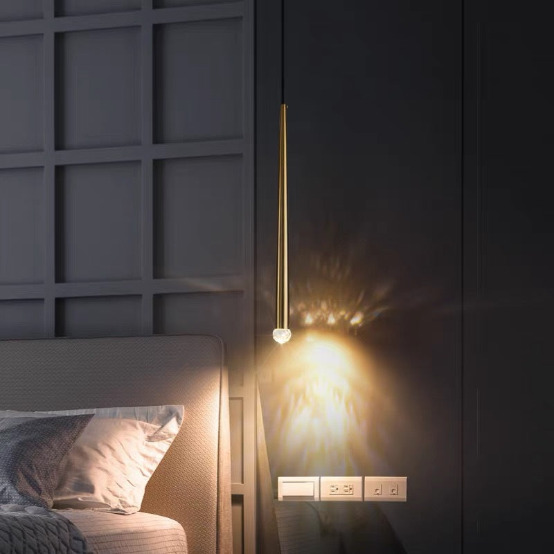 Arisha lampă suspendată liniară modernă, aur, living