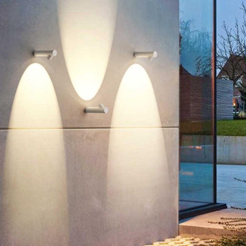 Ray modern Waterproof Outdoor Wall Lighting, alb & negru