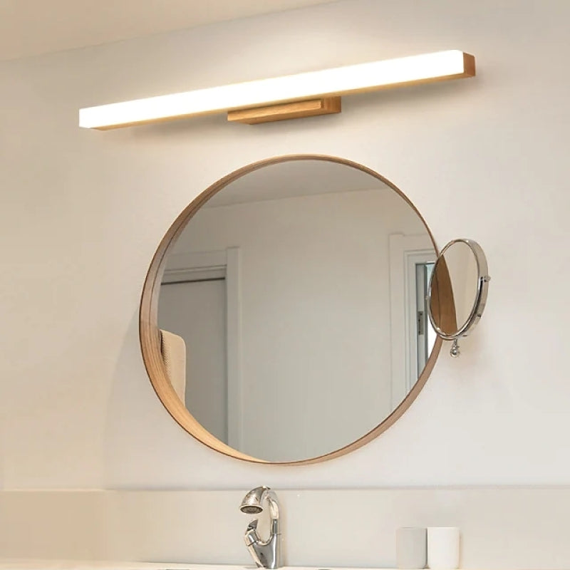 Arisha modern minimalist Linear Wooden aplică de perete, lemn/lemn de nuc