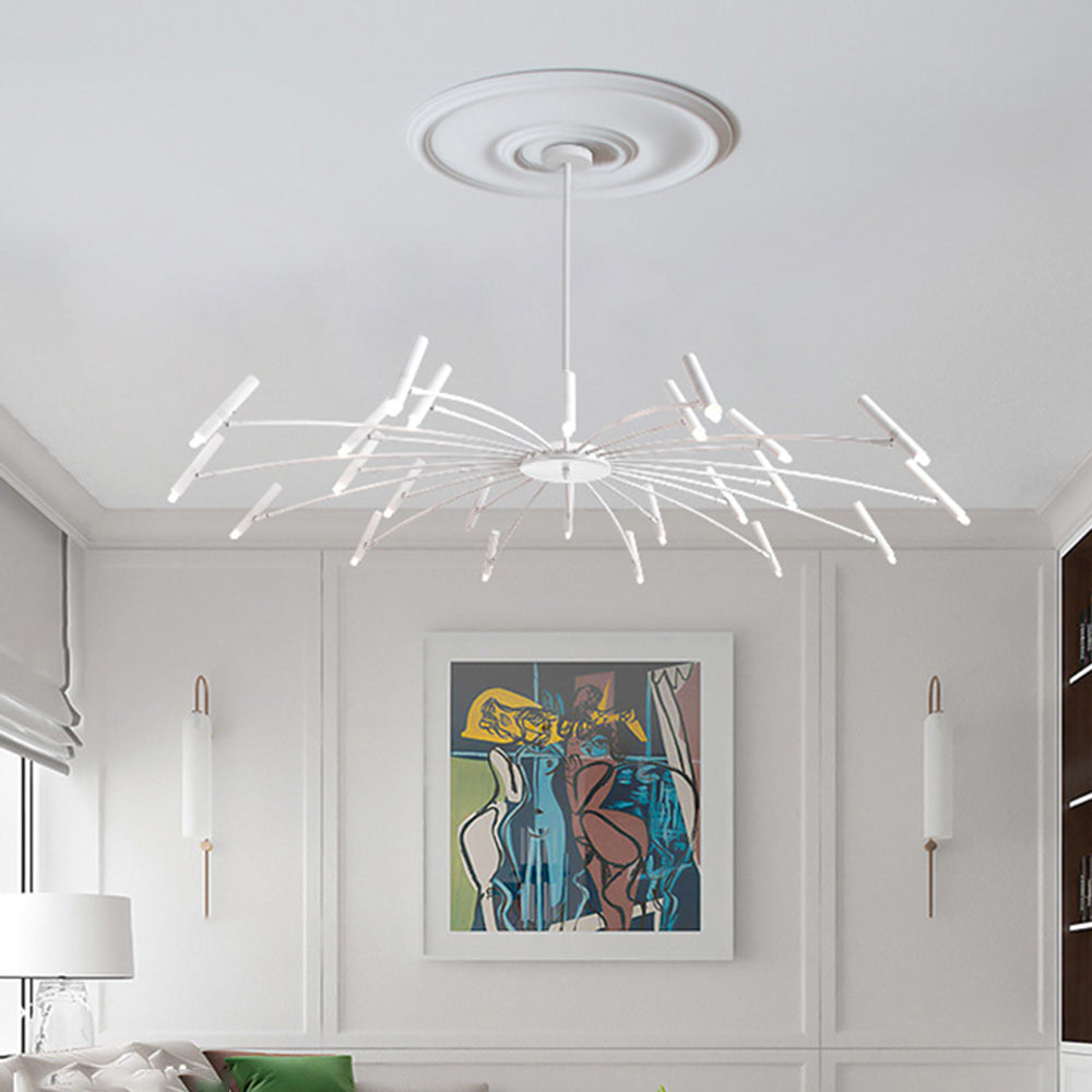 Arisha modern Blown Linear metal Multi-heads candelabru