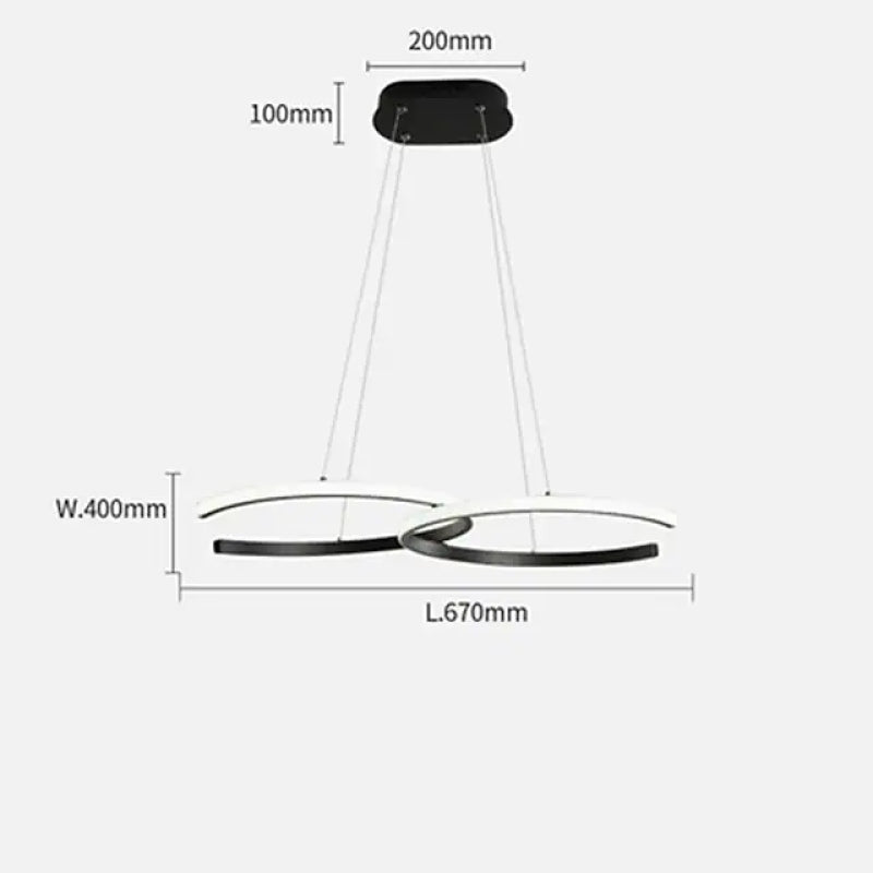 Arisha modern minimalist lampă suspendată, Double-C