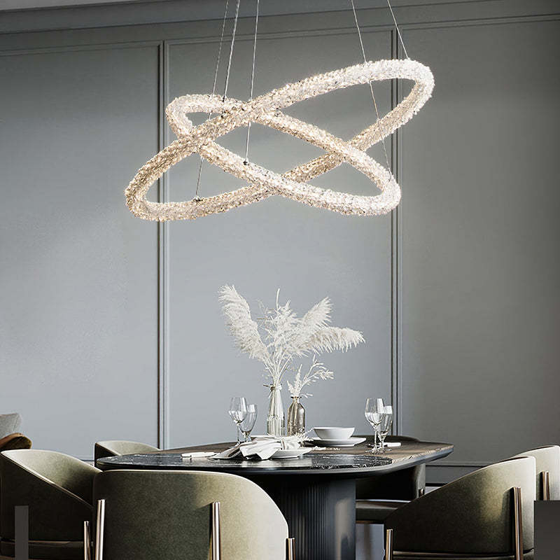Kristy Art Deco candelabru, metal și cristal, 1/2/3 inel