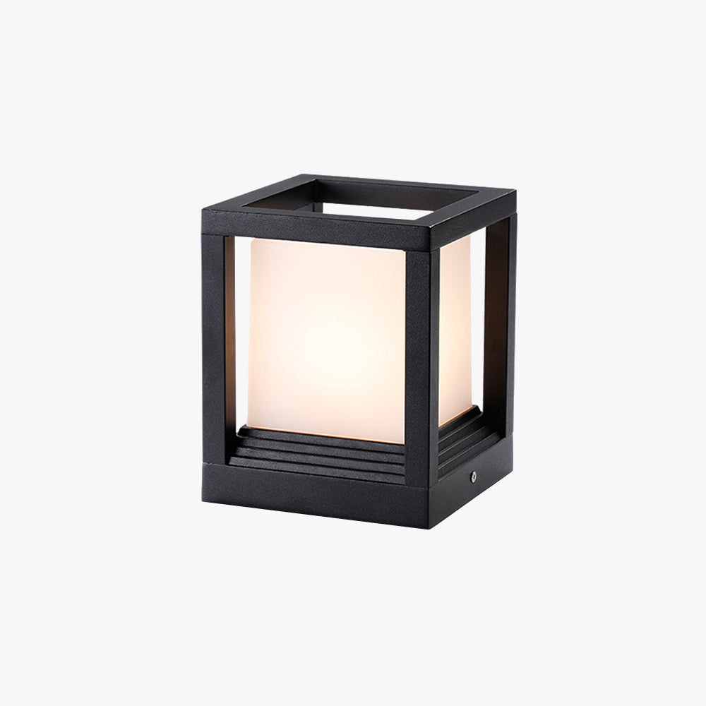 Ray modern Rectangular metal Outdoor Lamps, negru