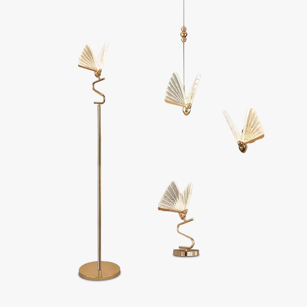 Candelabru modern în formă de fluture pentru masă și lampadar, 4 stiluri