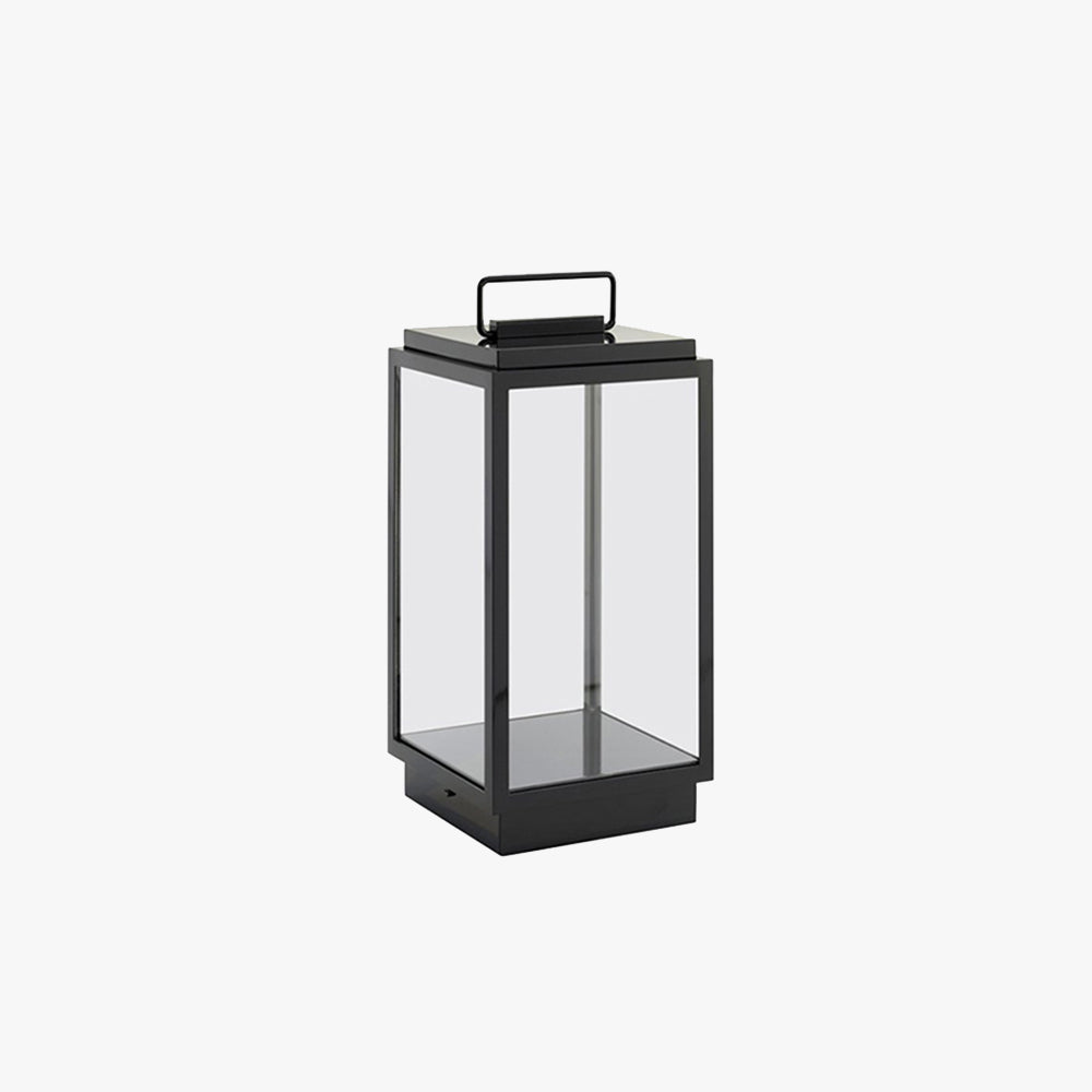 Ray lampadar minimalist cu conexiune electrică fixă pentru exterior, negru