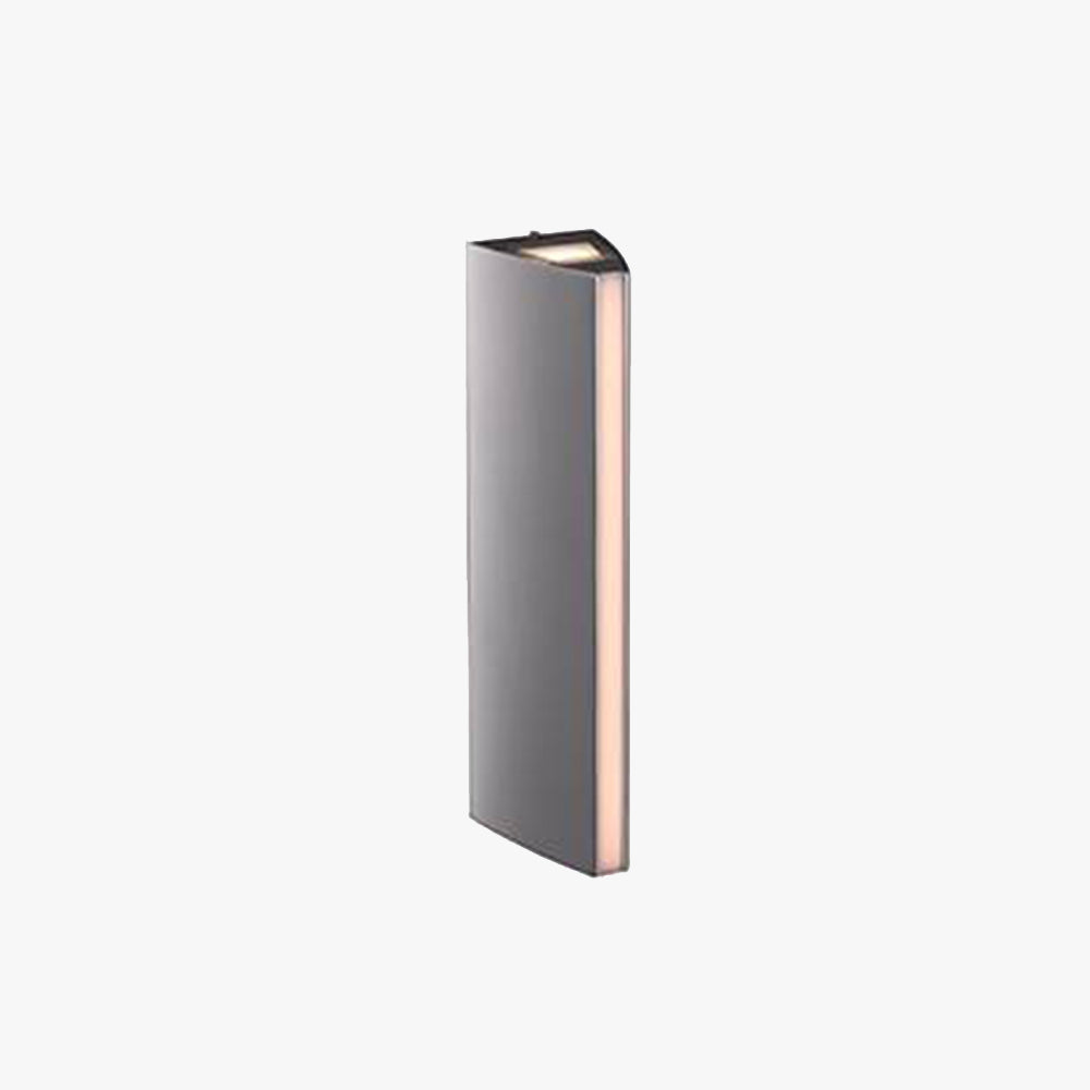 Ray aplică de perete pentru exterior modernă din metal, finisaj negru/silver, în culoare argintie