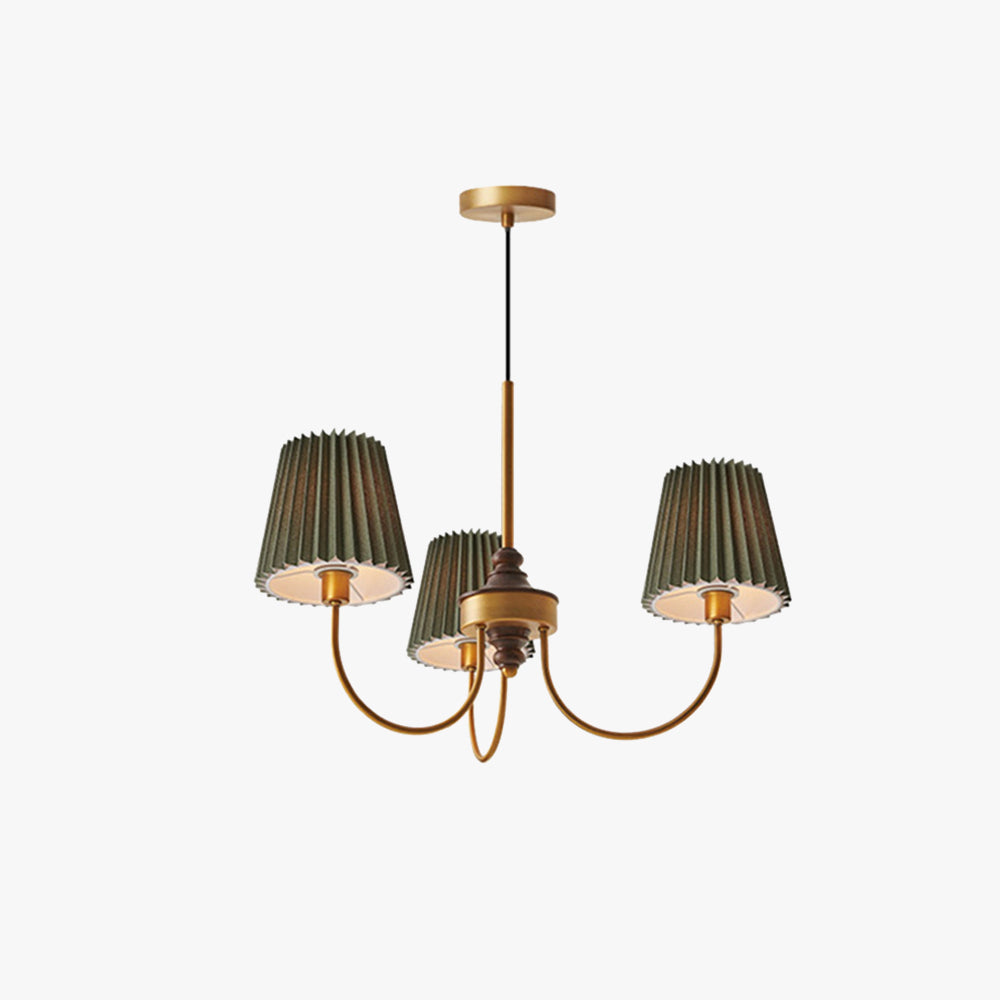 Silva candelabru modern Retro din stofă, alb/verde