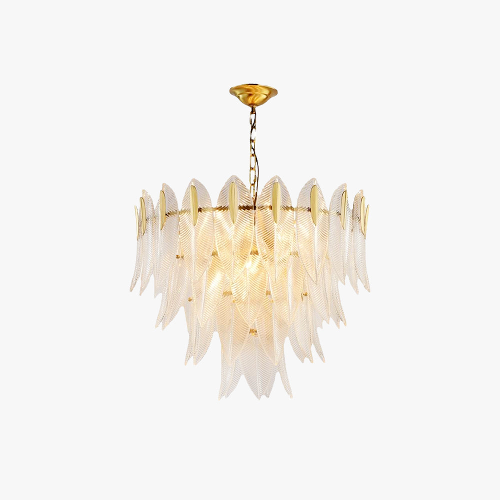 Kristy candelabru modern cu Pene de Aur, Stil 3