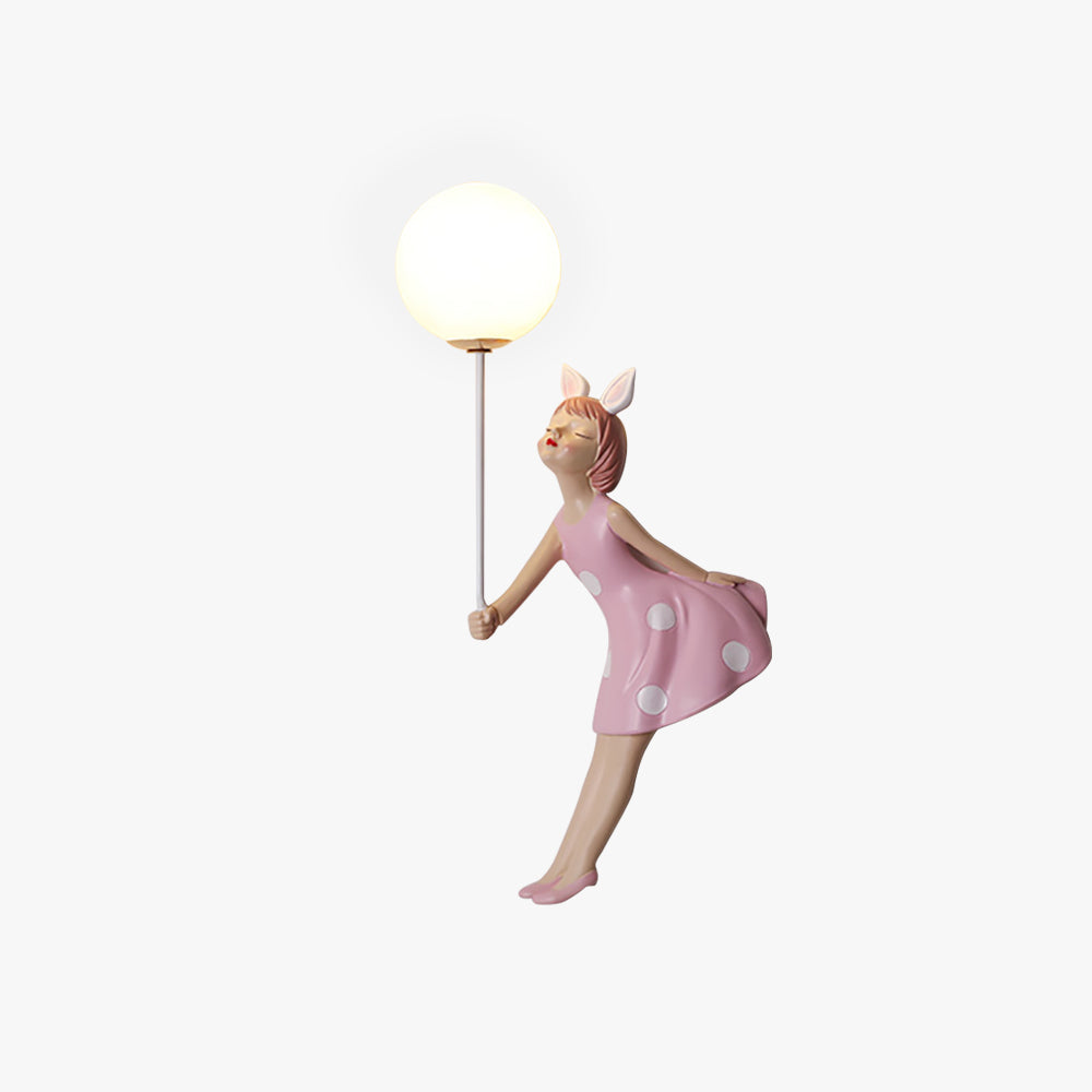 Arisha aplică de perete modernă în formă de balon/girlandă roz