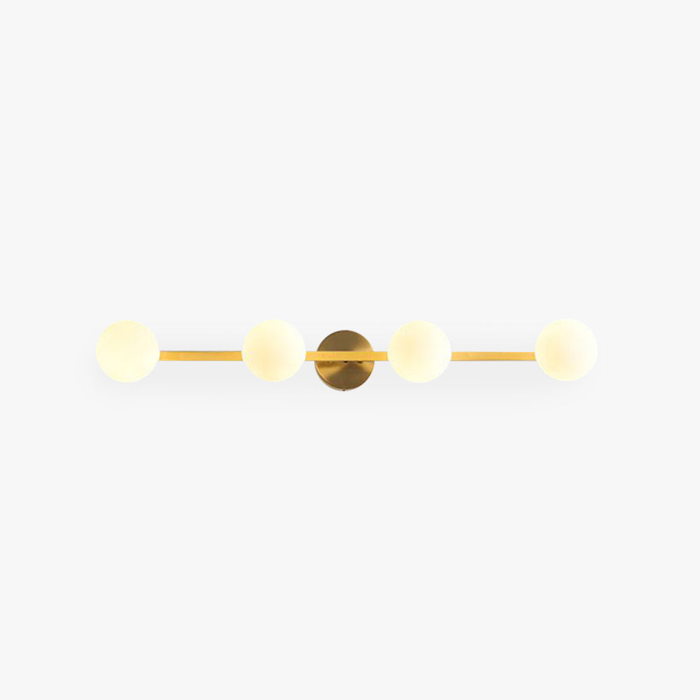 Valentina Retro glob Linear metal/aplică de perete din sticlă, auriu, Bathroom, pentru baie
