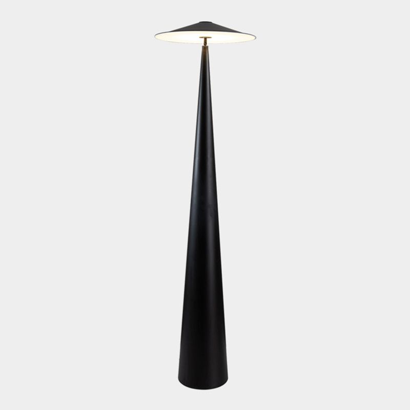 Salgado lampadar modern cu Formă de Farfurie din metal, negru