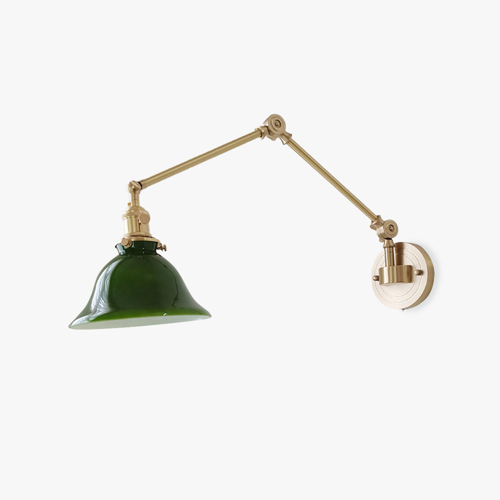 Tiffany Vintage Foldable aplică de perete, Verde/alb