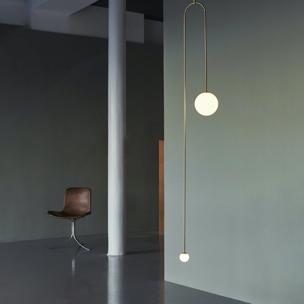 Arisha minimalist Linear Mobile lampă suspendată, neagră