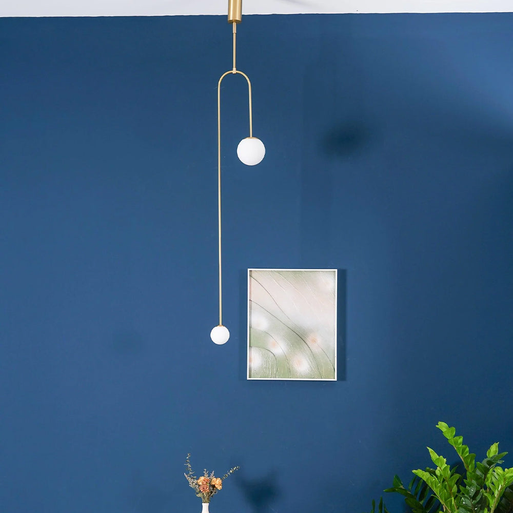 Arisha minimalist Linear Mobile lampă suspendată, neagră