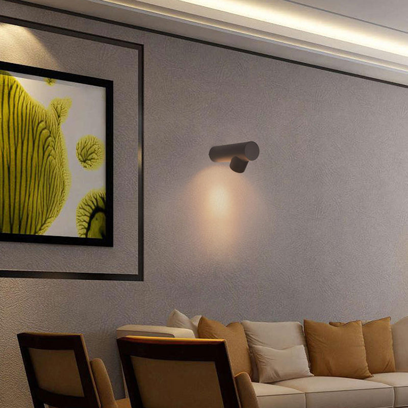 Ray modern Waterproof Outdoor Wall Lighting, alb & negru