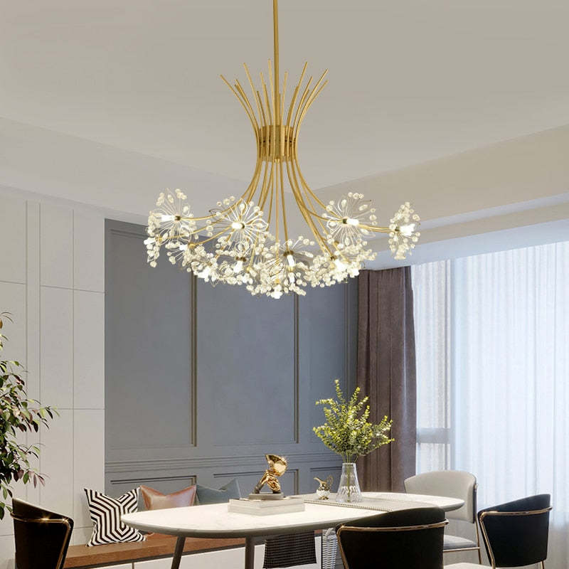 Arisha candelabru modern Art Deco din cristal cu Formă Sputnik, negru/Aur