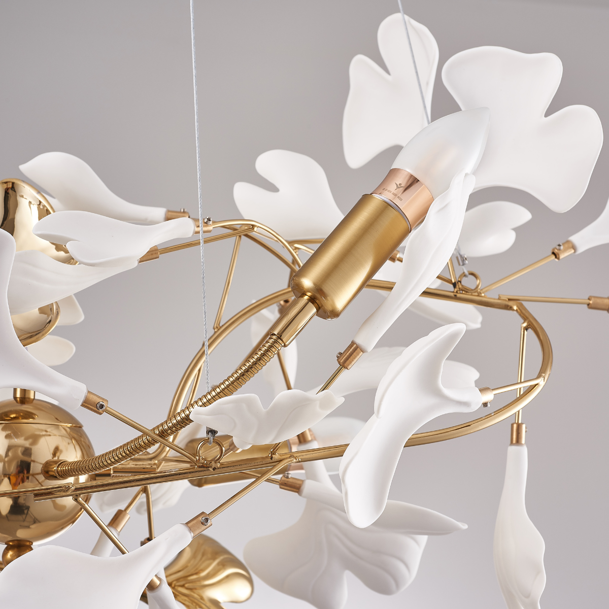 Olivia candelabru de lux Ceramic Mare pentru hol, Gingko leaf, living, pentru foaier