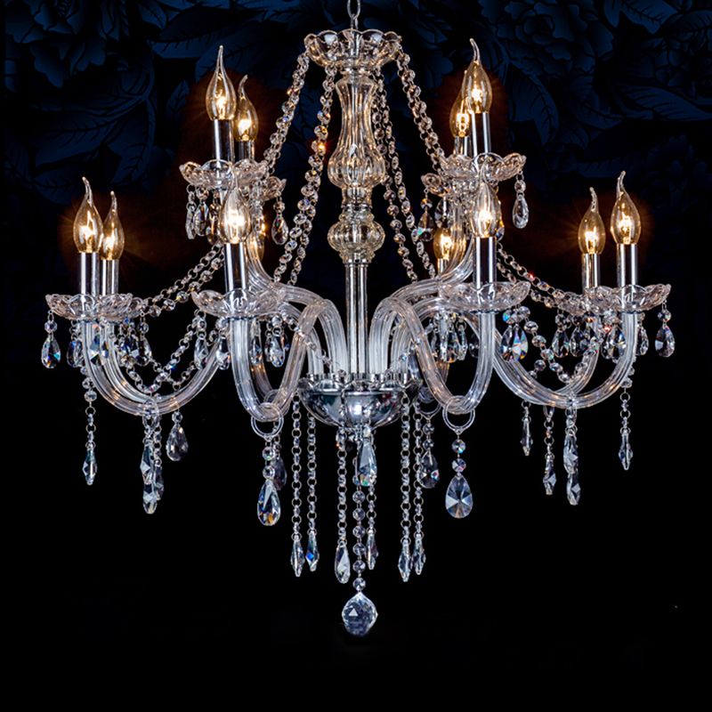 Silva candelabru din cristal transparent