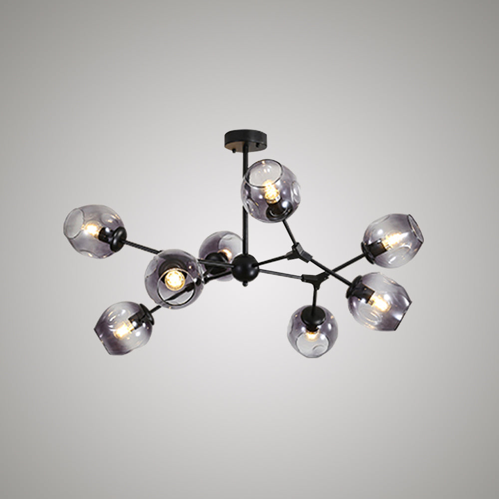 Valentina modern Bubble lampă suspendată Metalică, negru/Aur