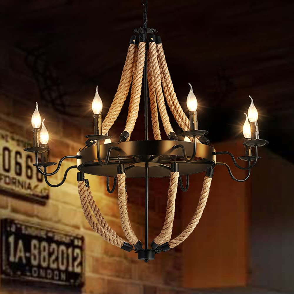 Epoch industrial LED lampă suspendată metal/Corză negru living/Bar