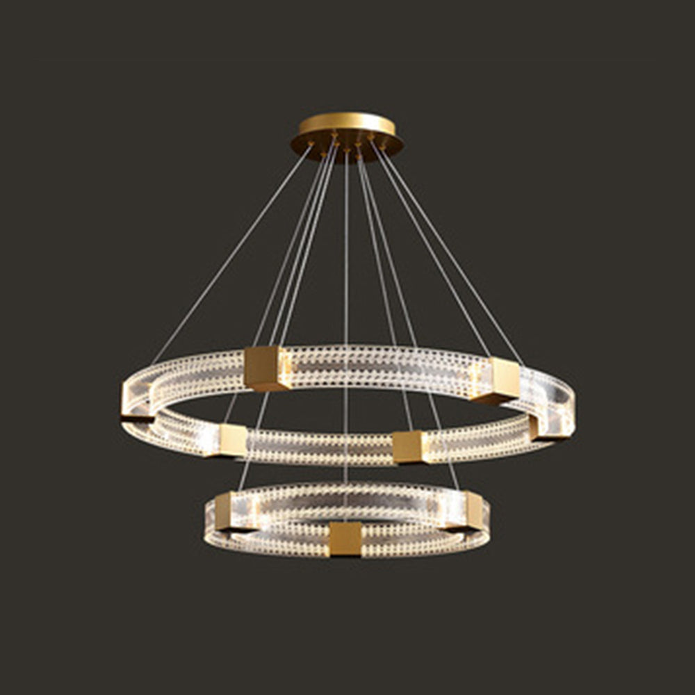 Arisha lampă suspendată modernă rotundă/ovală cu metal, aur