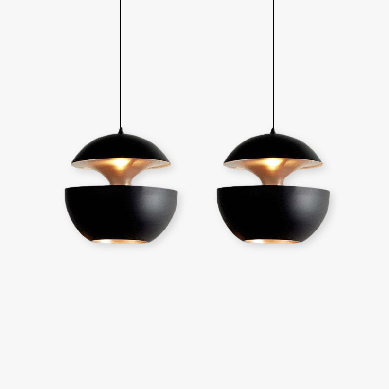 Arisha lampă suspendată modernă din metal, negru / alb