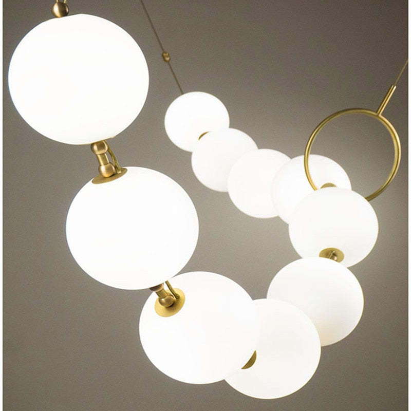 Valentina lampă suspendată postmodernă cu globuri, design tip colier