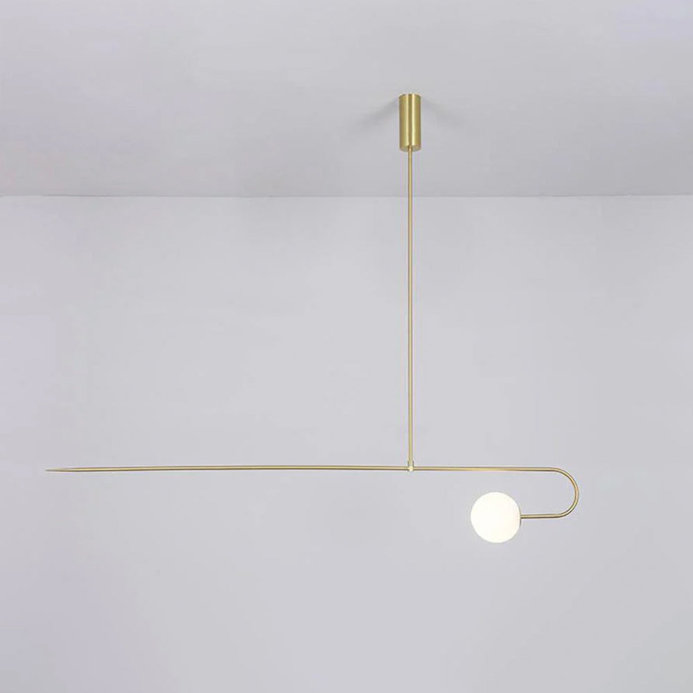 Arisha minimalist Linear Mobile lampă suspendată, neagră
