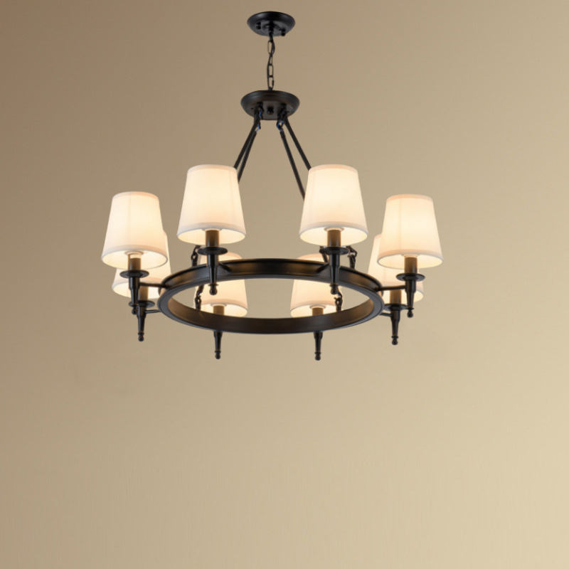 Silva candelabru vintage din metal și țesătură, culoare neagră/cupru