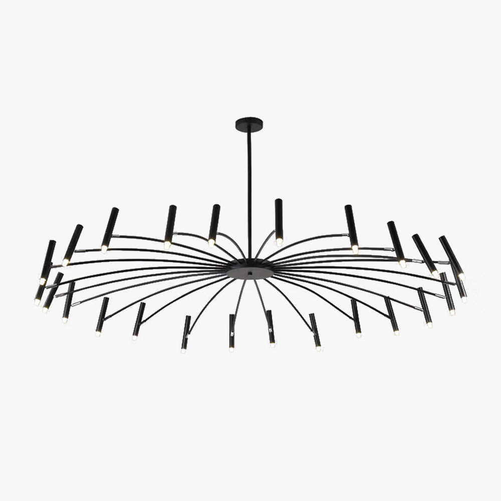 Arisha modern Blown Linear metal Multi-heads candelabru