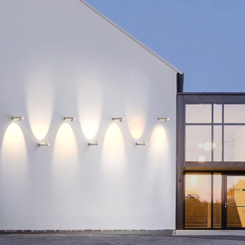 Ray modern Waterproof Outdoor Wall Lighting, alb & negru