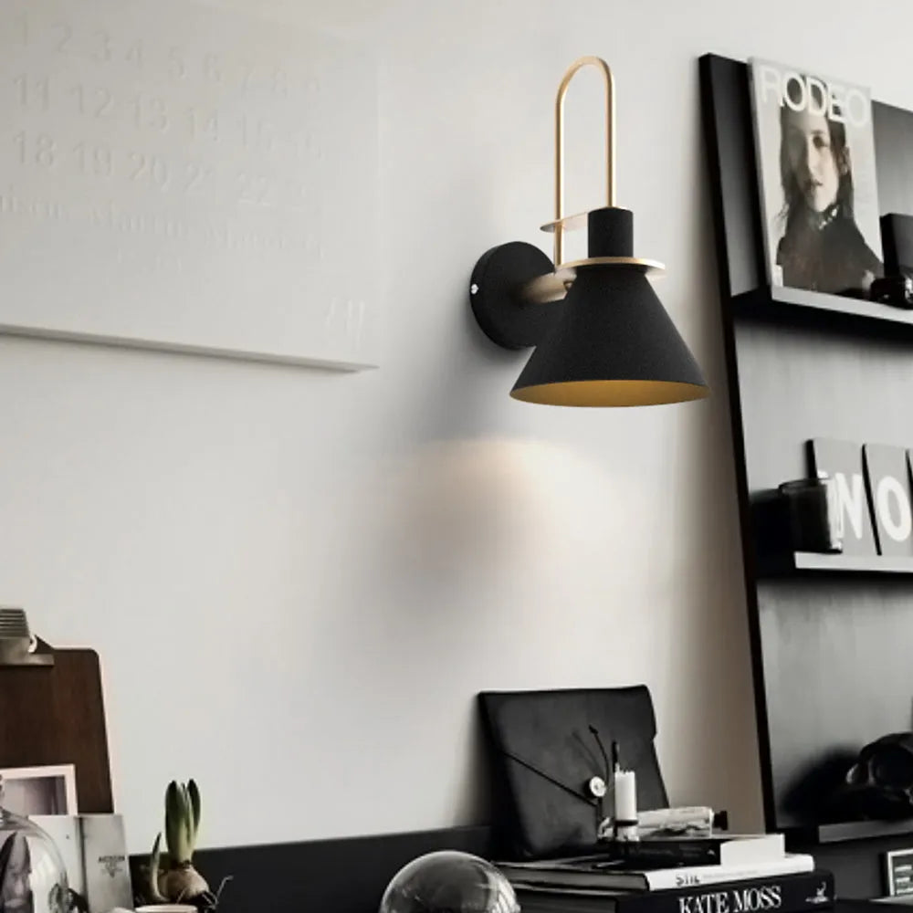 Valentina Vintage Horn formă metal aplică de perete pentru living/cameră de zi/baie, pentru dormitor