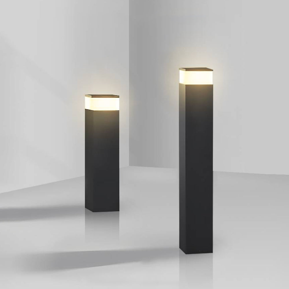 Ray lampă de drum pentru exterior modern din metal rectangular, neagră