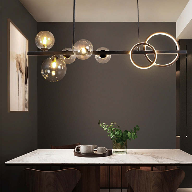 Arisha lampă suspendată Bubble Circle modern negru/Aur, dormitor