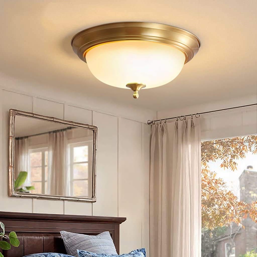 Arisha plafonieră aplicată din alamă, retro, LED, pentru living și dormitor