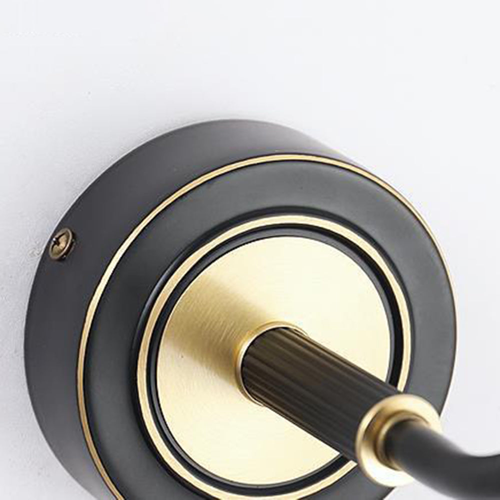 Arisha aplică de perete decorativă din metal și PC, cu design de cerb și oglindă, negru/aur