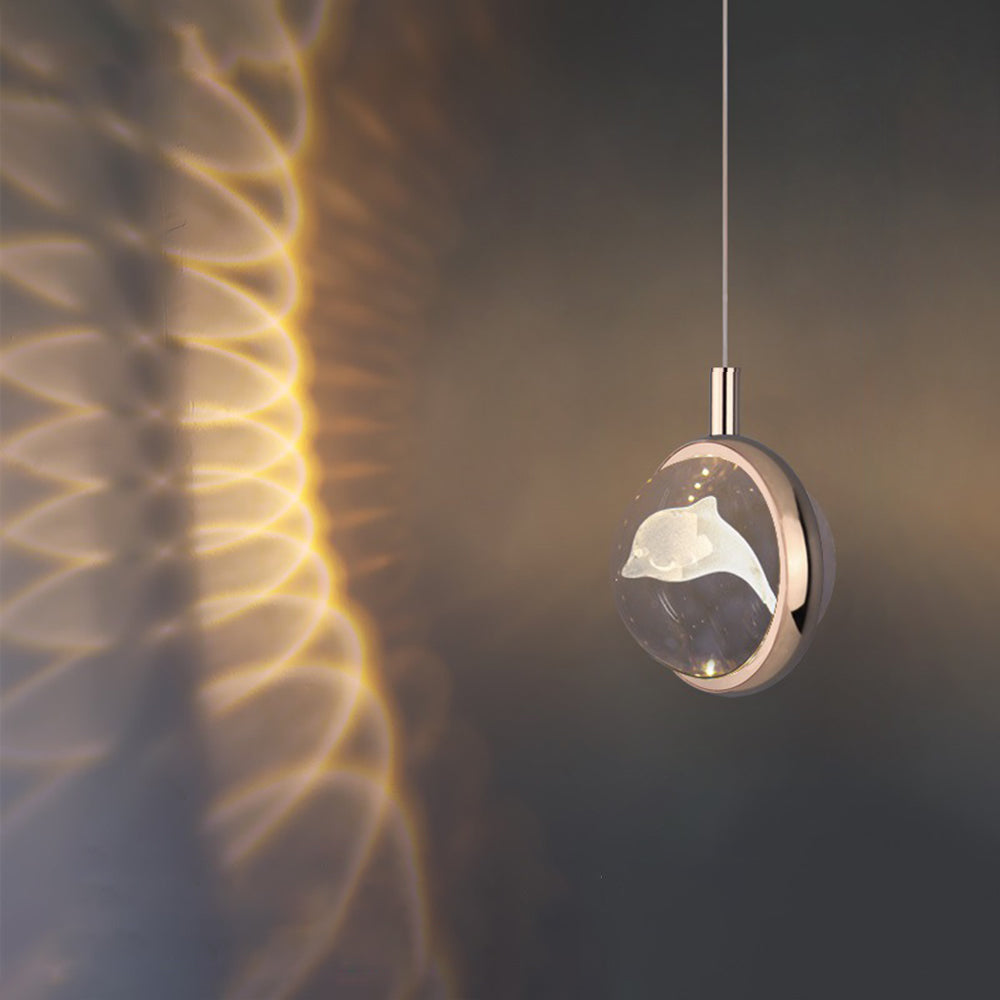 Kristy modern Spherical metal lampă suspendată, Aur