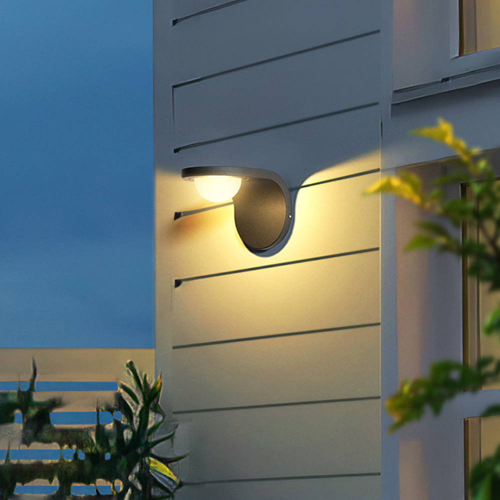 Ray aplică de perete pentru exterior modern Arc metal/ Solar Waterproof Adjustable Outdoor aplică de perete, negru