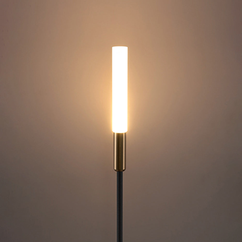 Ray modern metal Reed Solar Outdoor negru Post Light