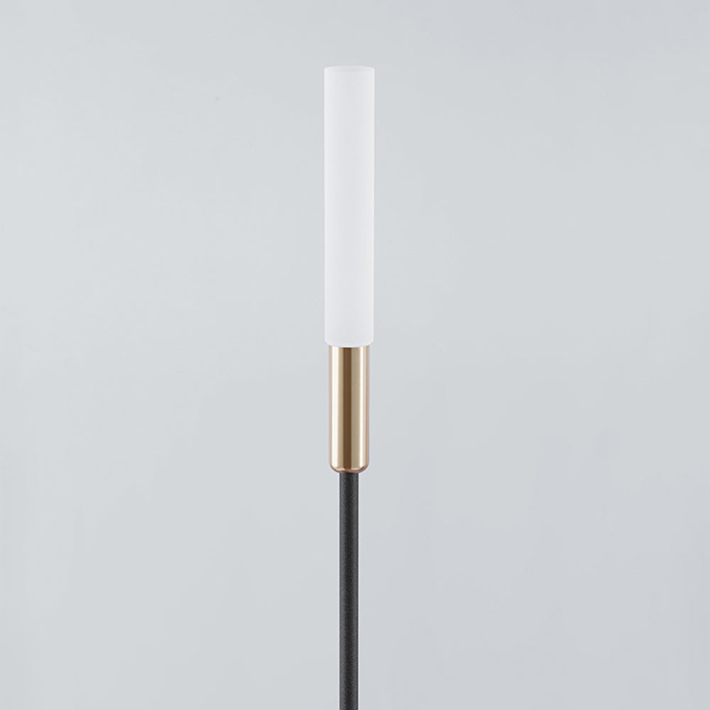 Ray modern metal Reed Solar Outdoor negru Post Light