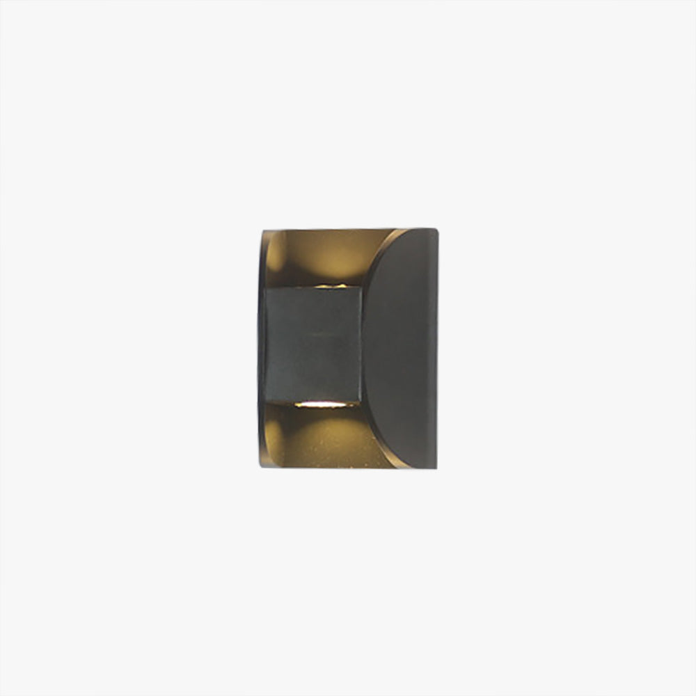 Ray aplică de perete pentru exterior metal minimalist cu lumină sus/jos, neagră