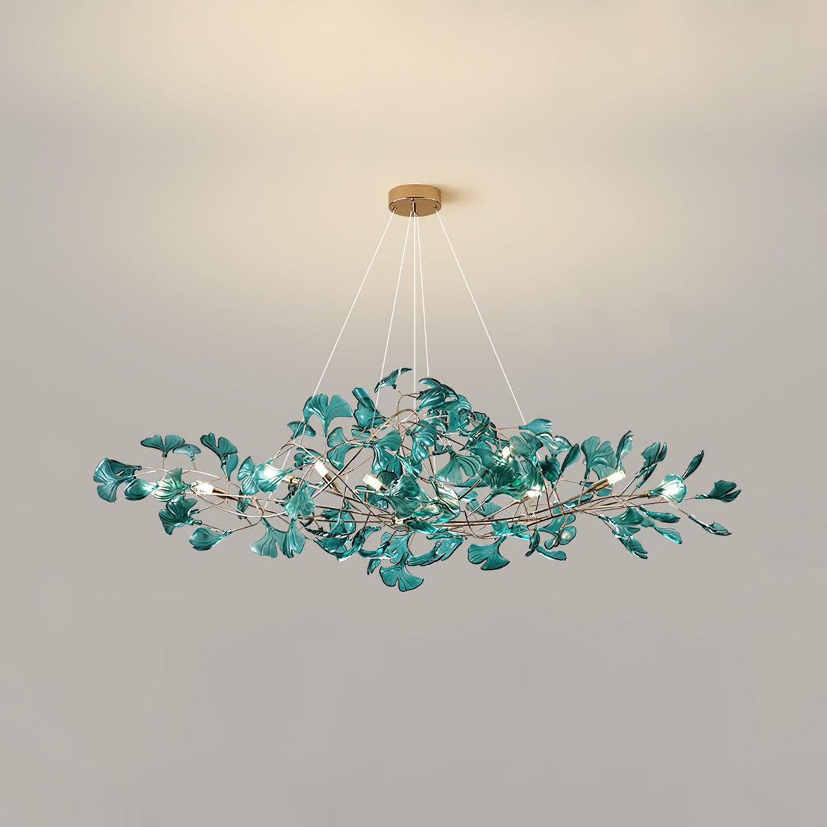 Ava candelabru cu frunze de ginkgo