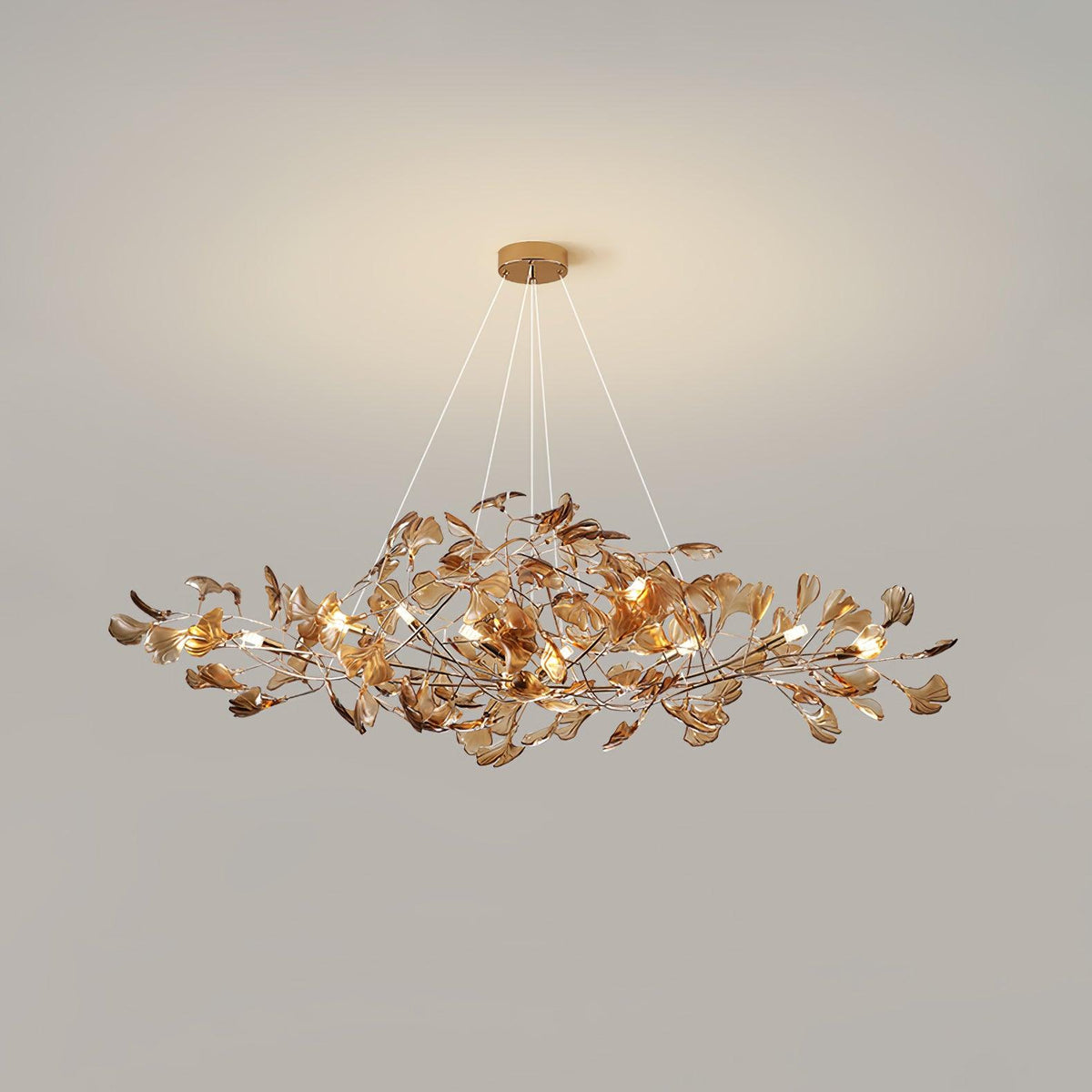 Ava candelabru cu frunze de ginkgo
