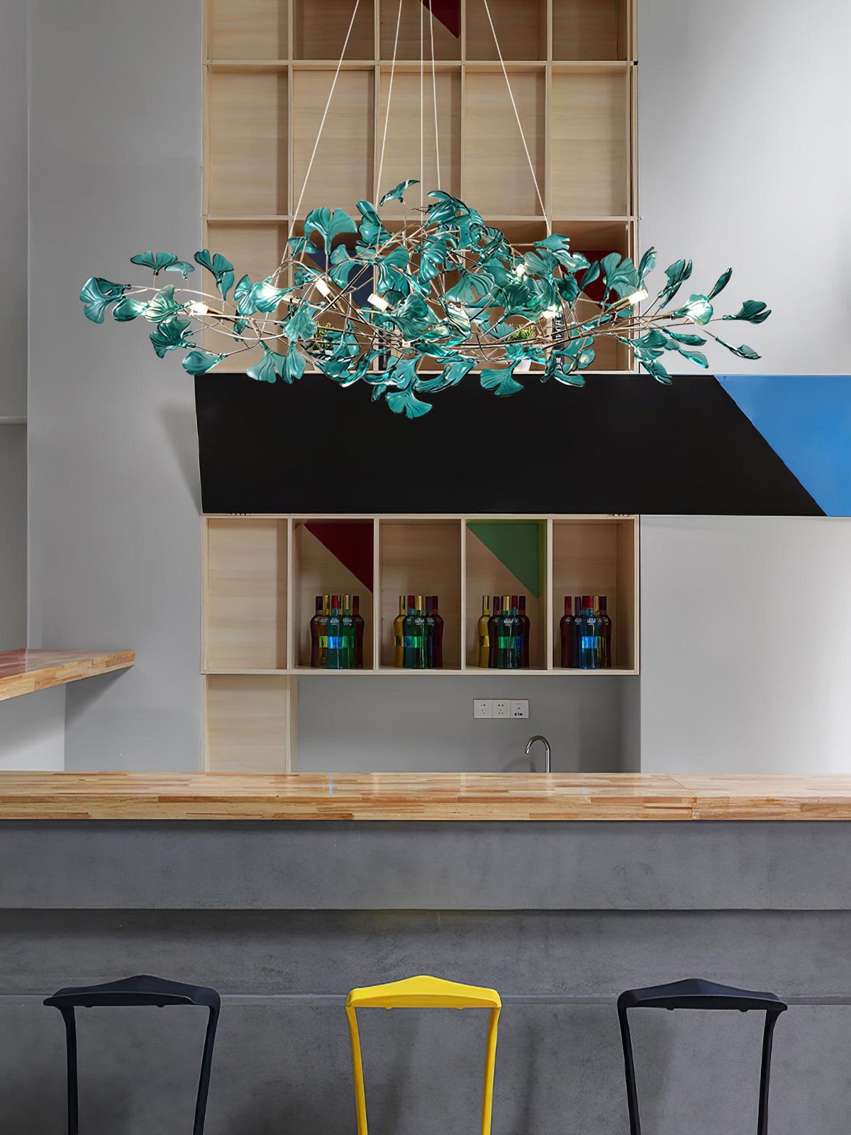 Ralenis candelabru de lux cu frunze de ginkgo