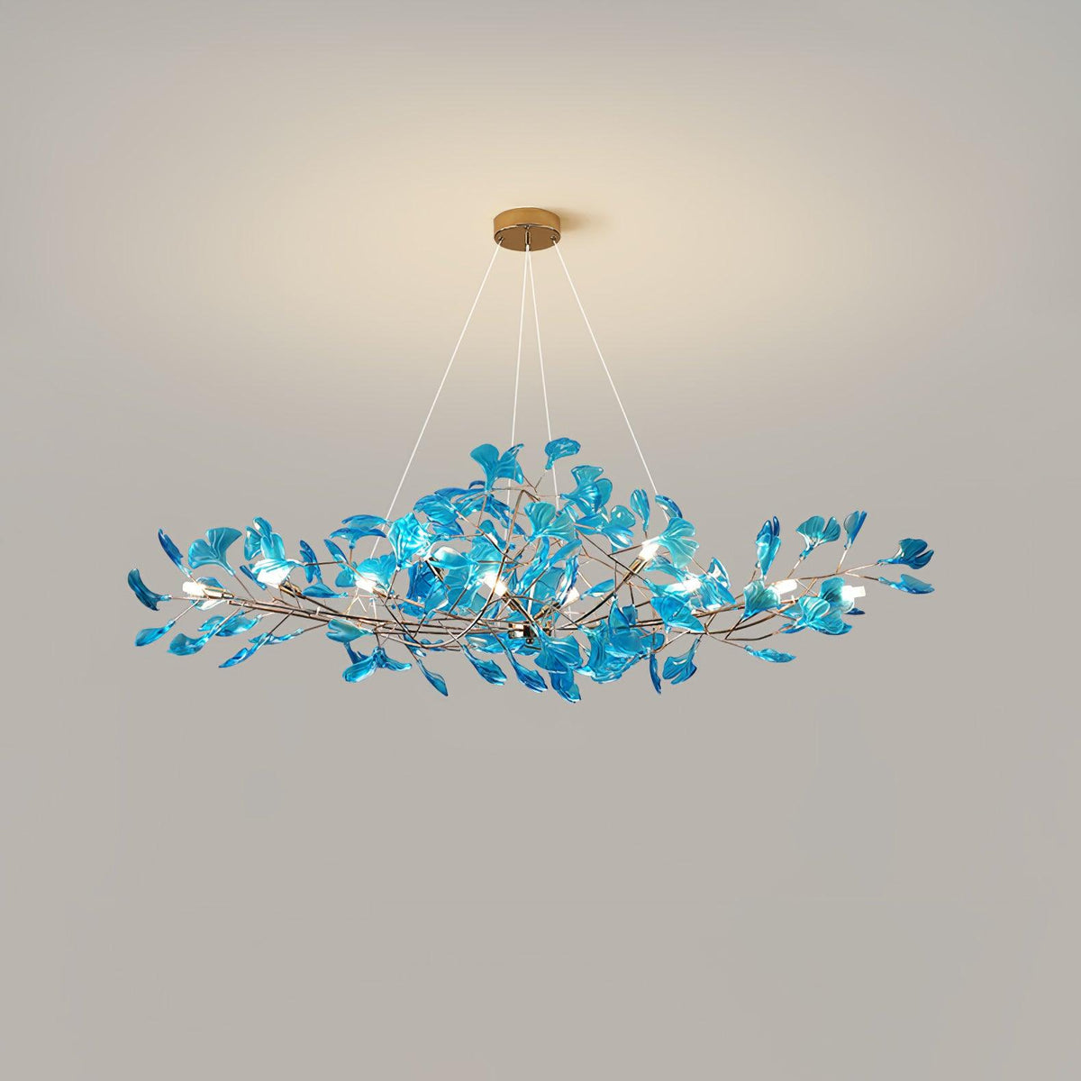 Ava candelabru cu frunze de ginkgo