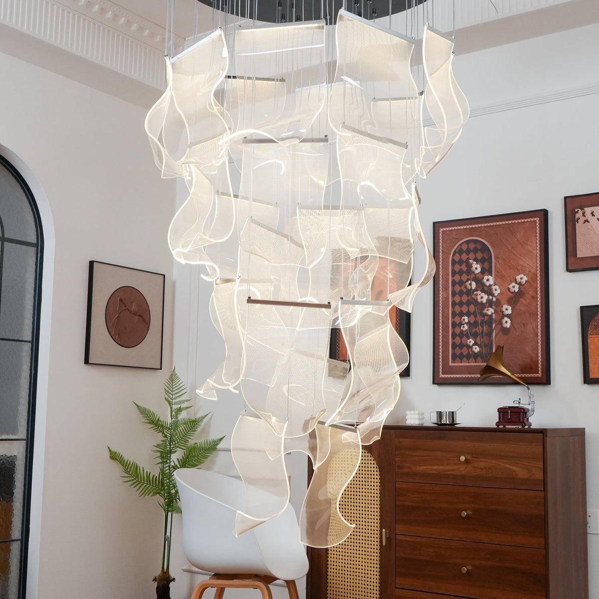 Lucuian candelabru Acrilic LED Abstract Flotant